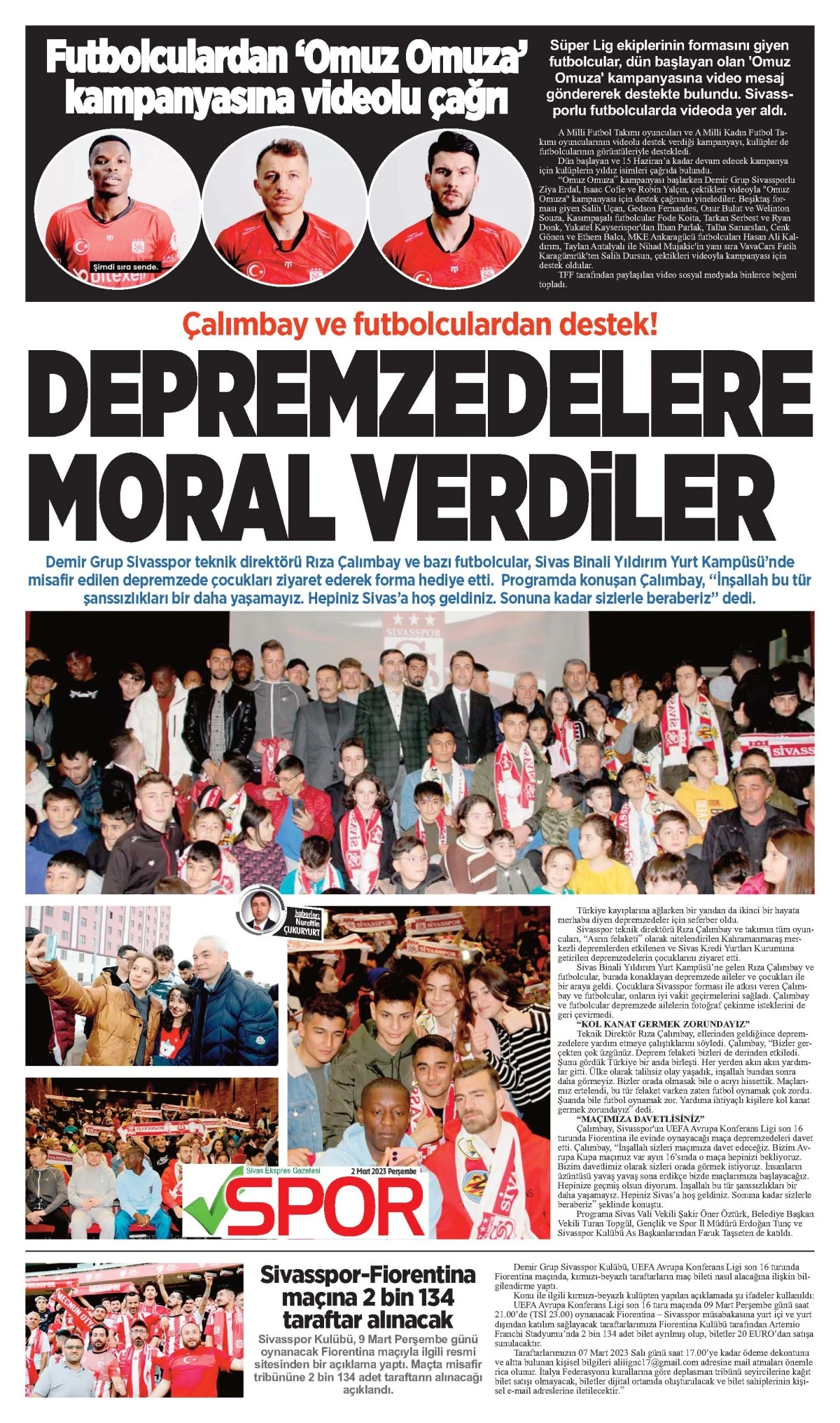 02-03-2023 tarihli Sivas Ekspres Gazetesi