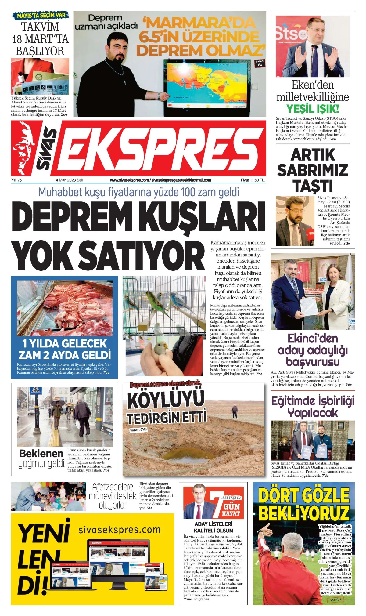 14.03.2023 Ekspres Gazetesi