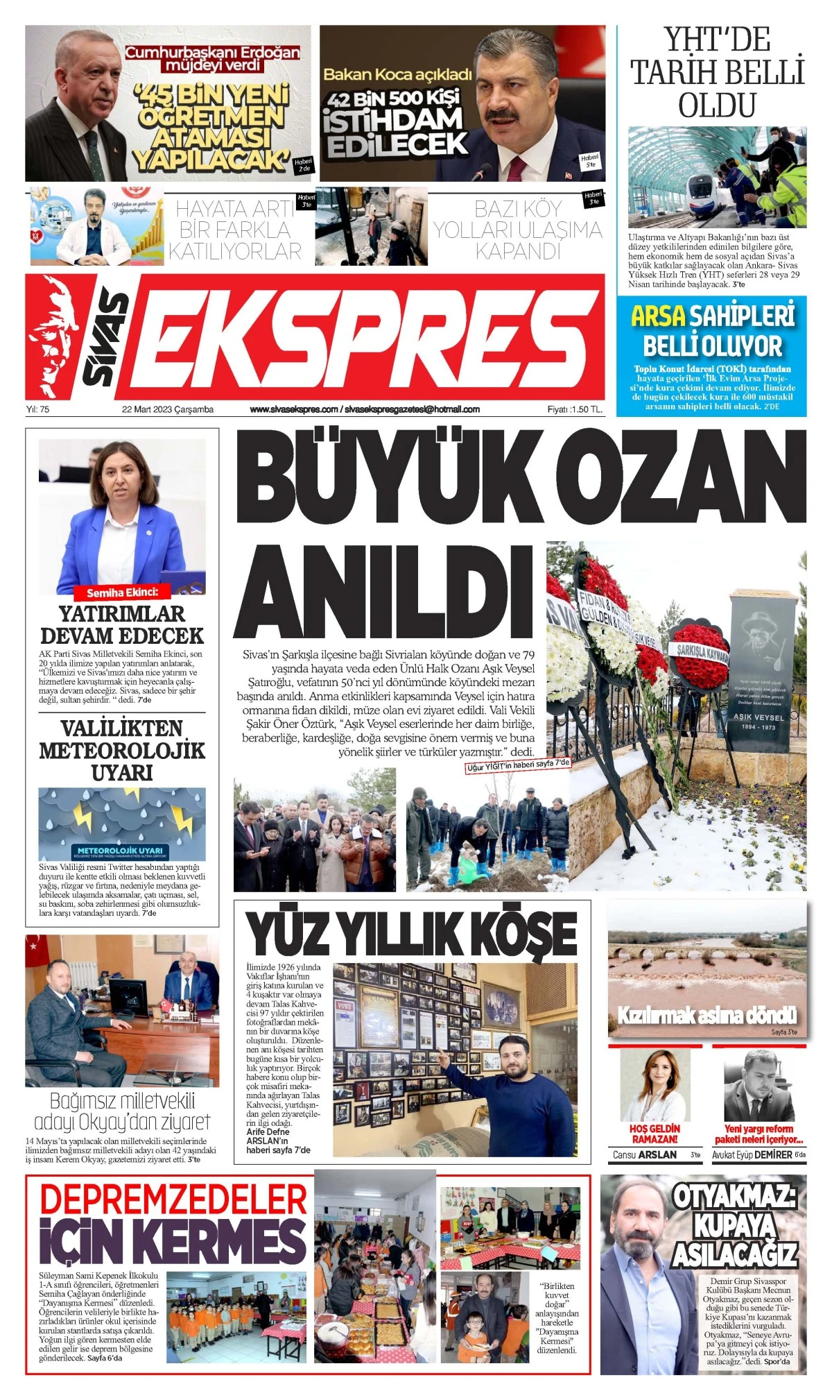 22.03.2023 Ekspres Gazetesi