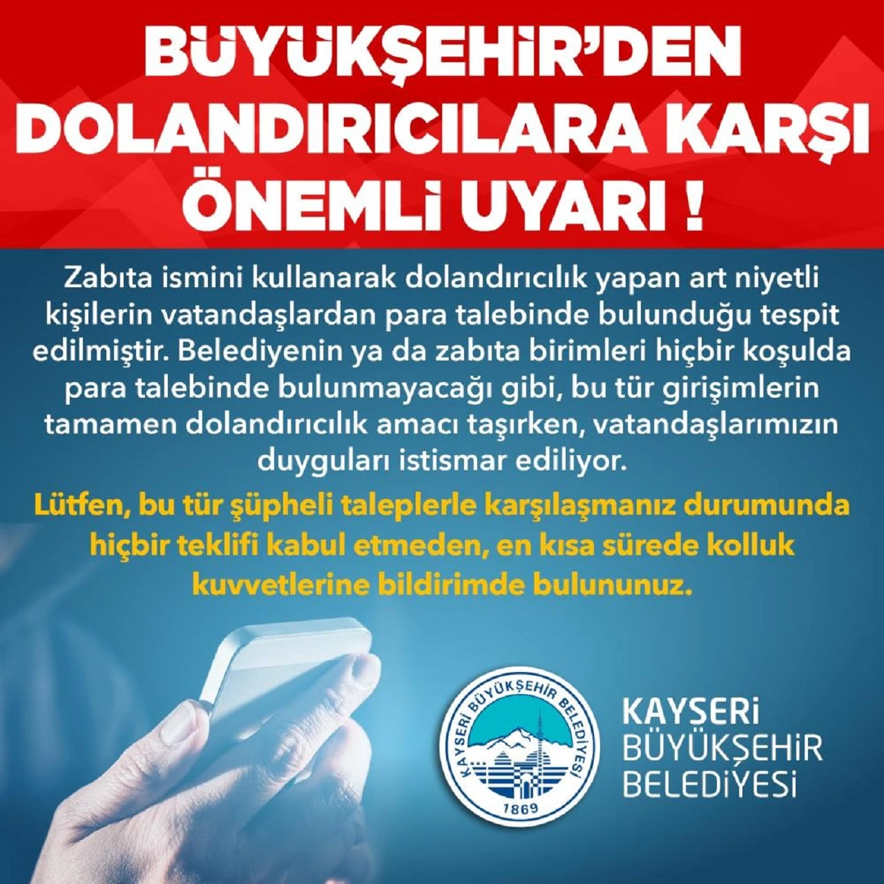 Dolandırıcılara karşı uyarı!