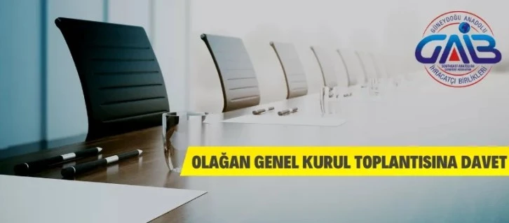 Güneydoğu Anadolu İhracatçı Birliklerinden genel kurula davet