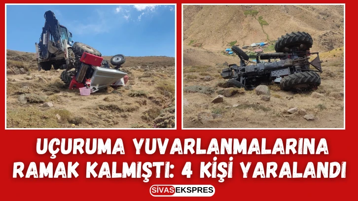 Uçuruma Yuvarlanmalarına Ramak Kalmıştı: 4 Kişi Yaralandı 