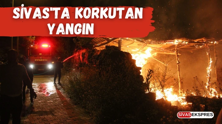 Sivas'ta Korkutan Yangın   