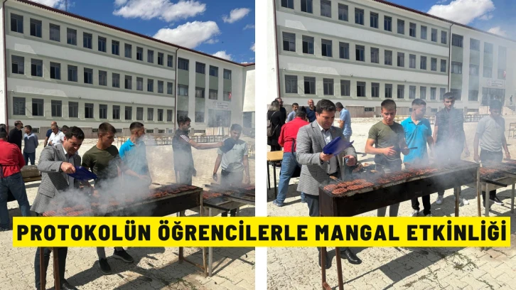 Protokolün Öğrencilerle Mangal Etkinliği