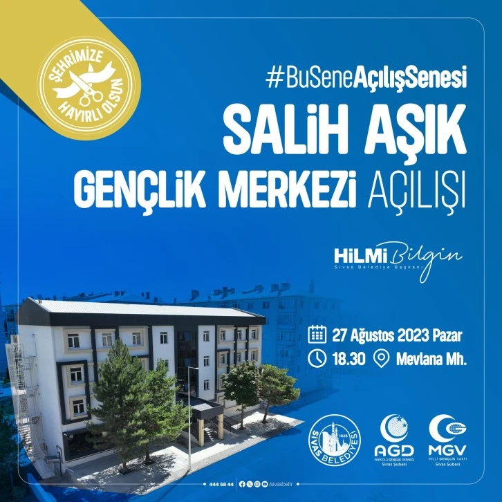 Salih Aşık Gençlik Merkezi Açılıyor