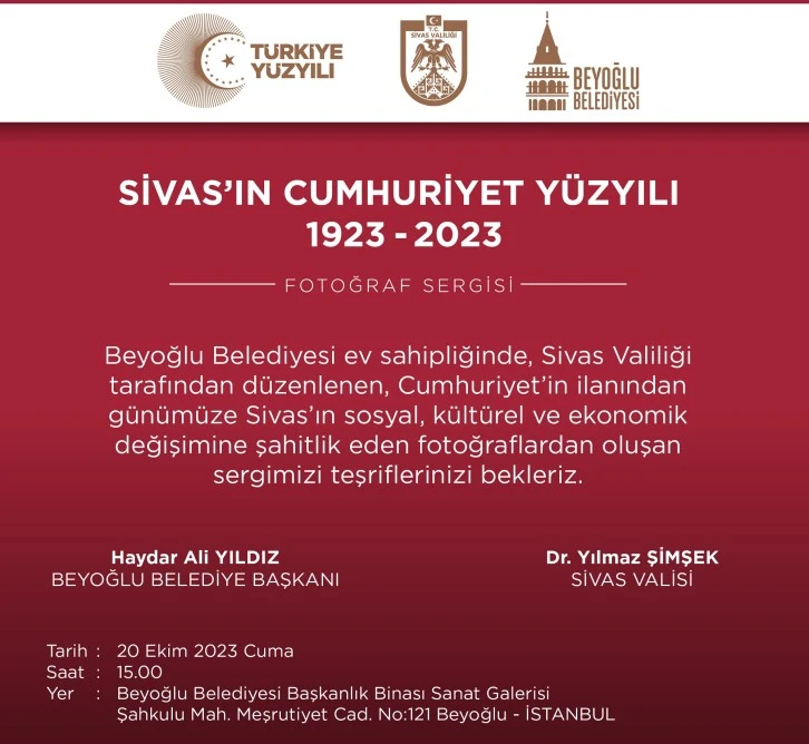 Sivas'ın Cumhuriyet Yüzyılı Sergisi Açılacak