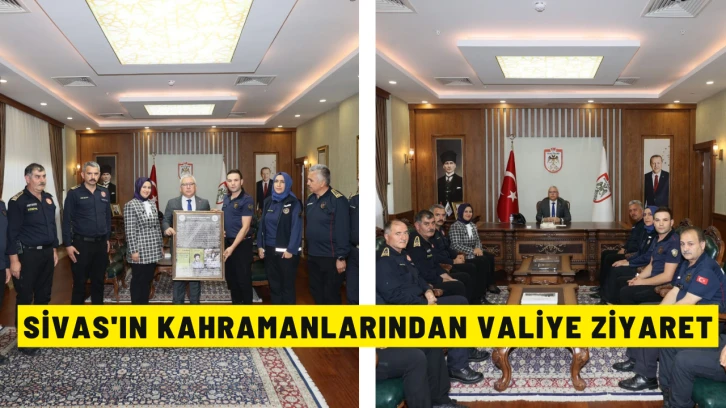 Sivas'ın Kahramanlarından Valiye Ziyaret