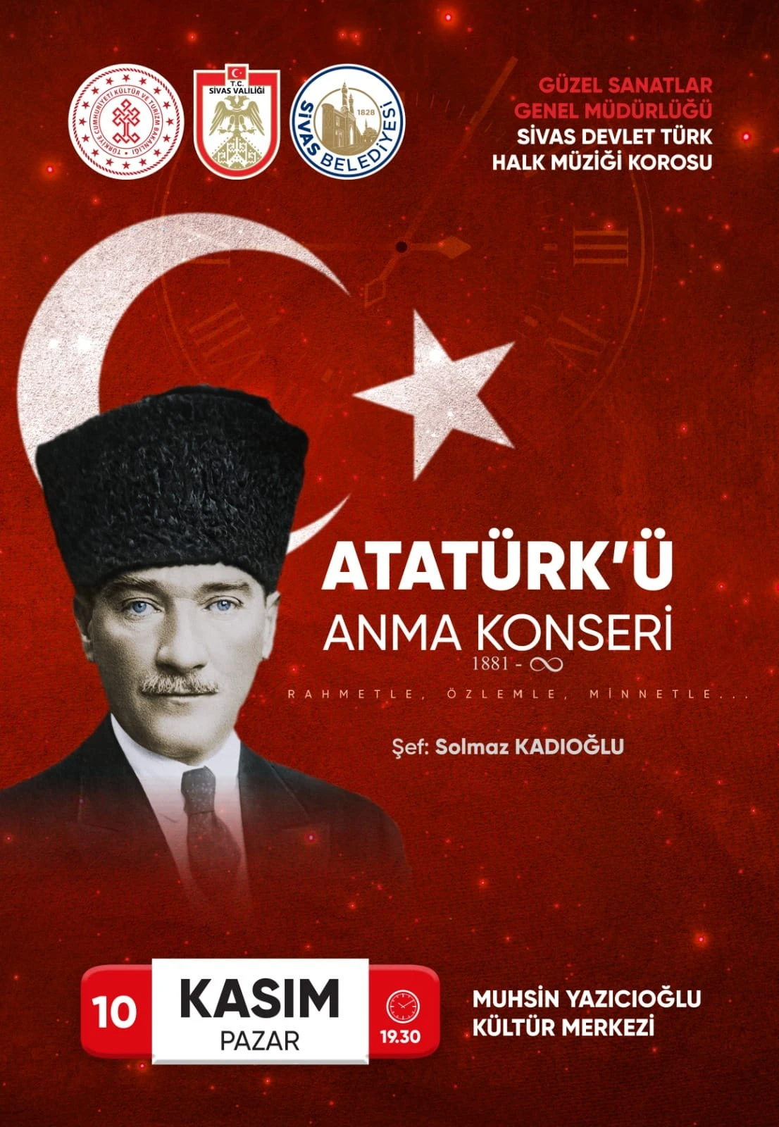 Sivas'ta Atatürk Konserle Anılacak