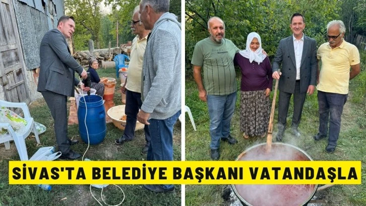 Sivas'ta Belediye Başkanı Vatandaşla