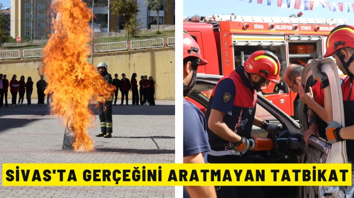 Sivas'ta Gerçeğini Aratmayan Tatbikat