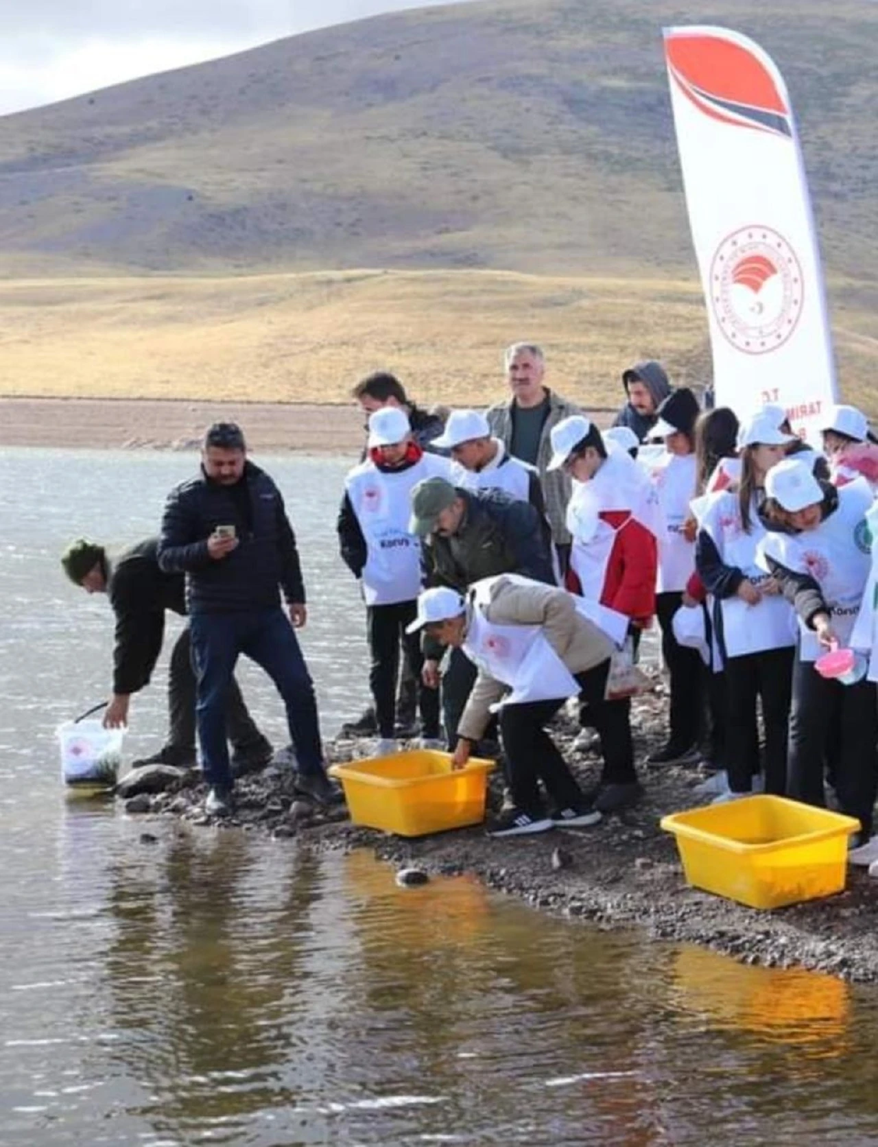 Sivas'ta göletlere 10 bin yavru alabalık bırakıldı