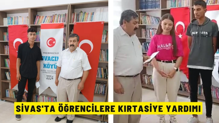 Sivas'ta Öğrencilere Kırtasiye Yardımı