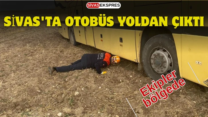 Sivas'ta Otobüs Yoldan Çıktı