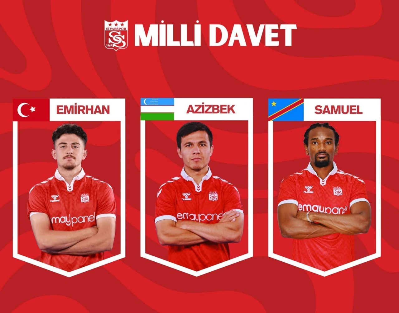 Sivasspor'da 3 İsime Milli Davet