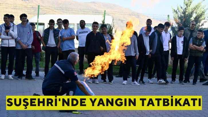 Suşehri'nde Yangın Tatbikatı