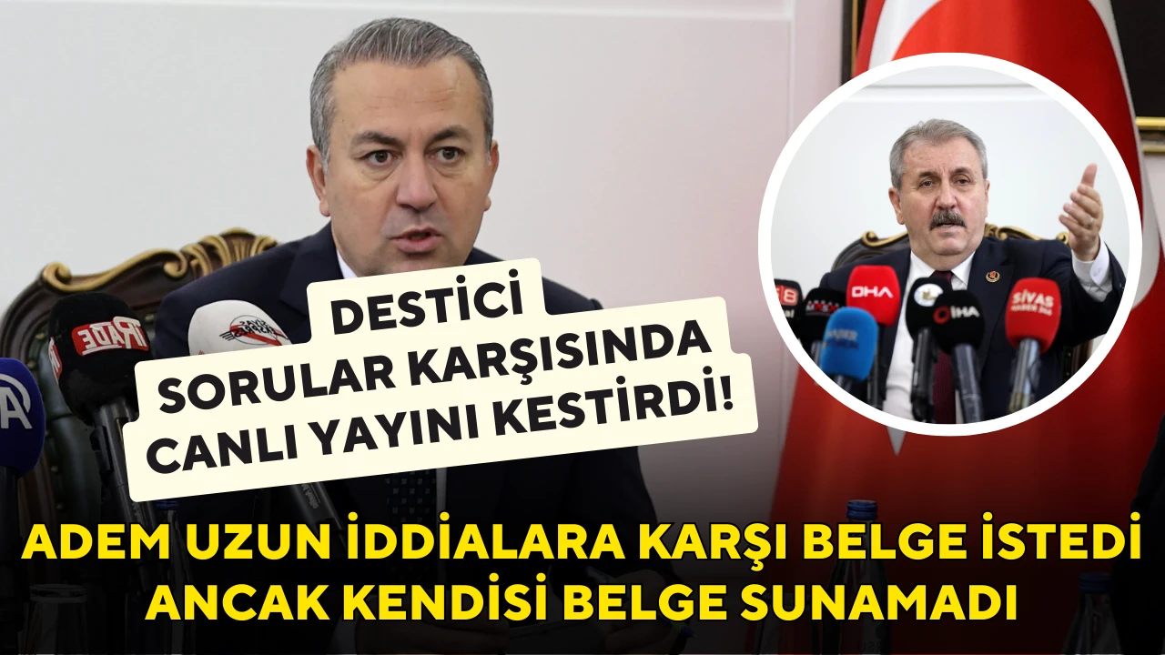 Adem Uzun Belge Sunamadı! Destici Canlı Yayını Kestirdi!