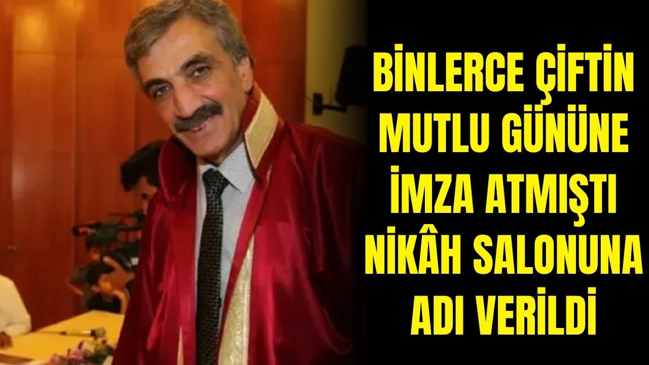 Binlerce çiftin mutlu gününe imza atmıştı nikah salonuna adı verildi