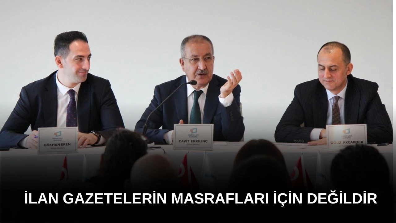 İlan Gazetelerin Masrafları İçin Değildir