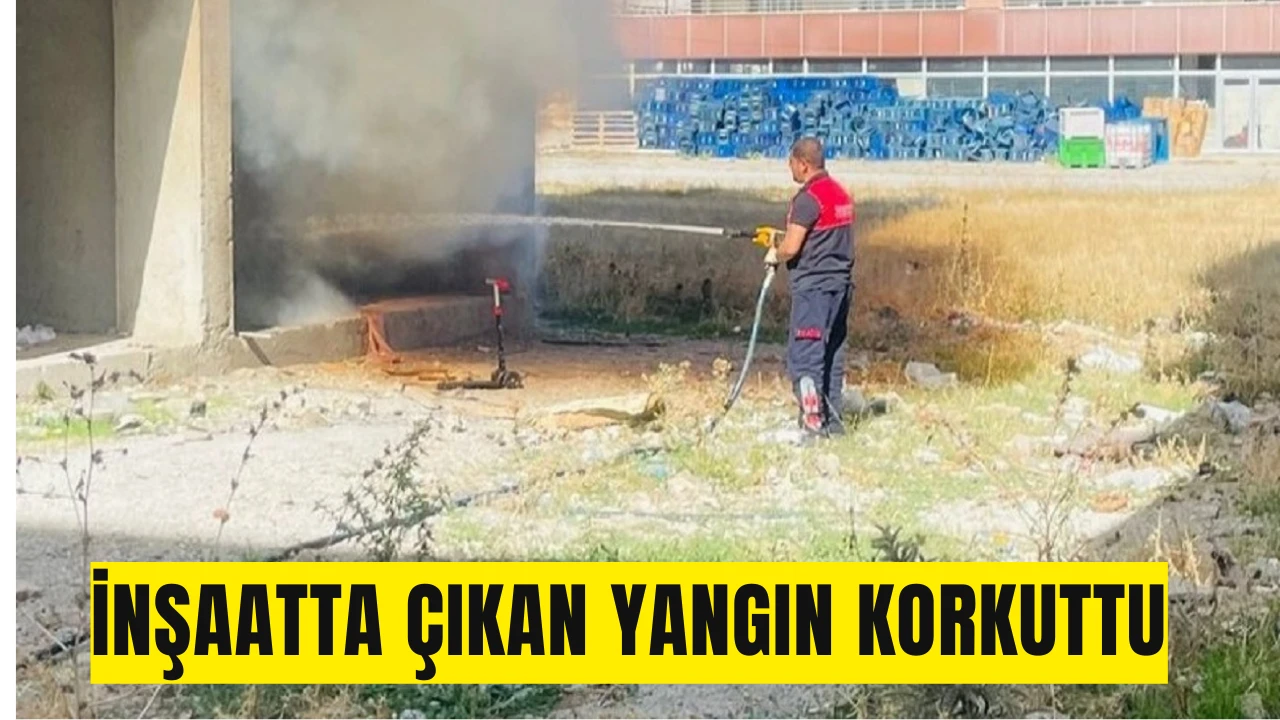 İnşaatta Çıkan Yangın Korkuttu