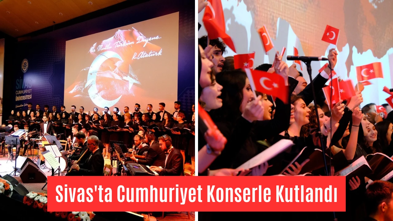 Sivas'ta Cumhuriyet Konserle Kutlandı