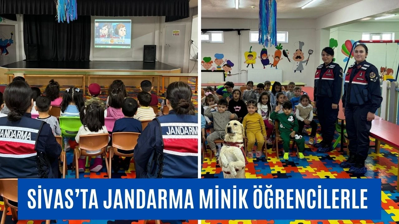 Sivas’ta Jandarma Minik Öğrencilerle 