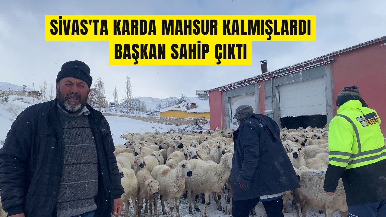 Sivas'ta Karda Mahsur Kalmışlardı, Başkan Sahip Çıktı