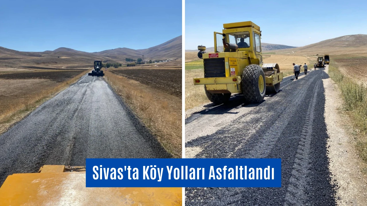 Sivas'ta Köy Yolları Asfaltlandı