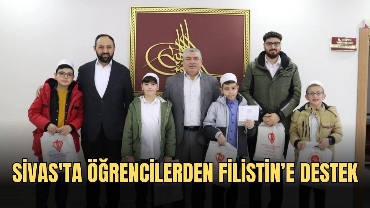 Sivas'ta Öğrencilerden Filistin’e Destek