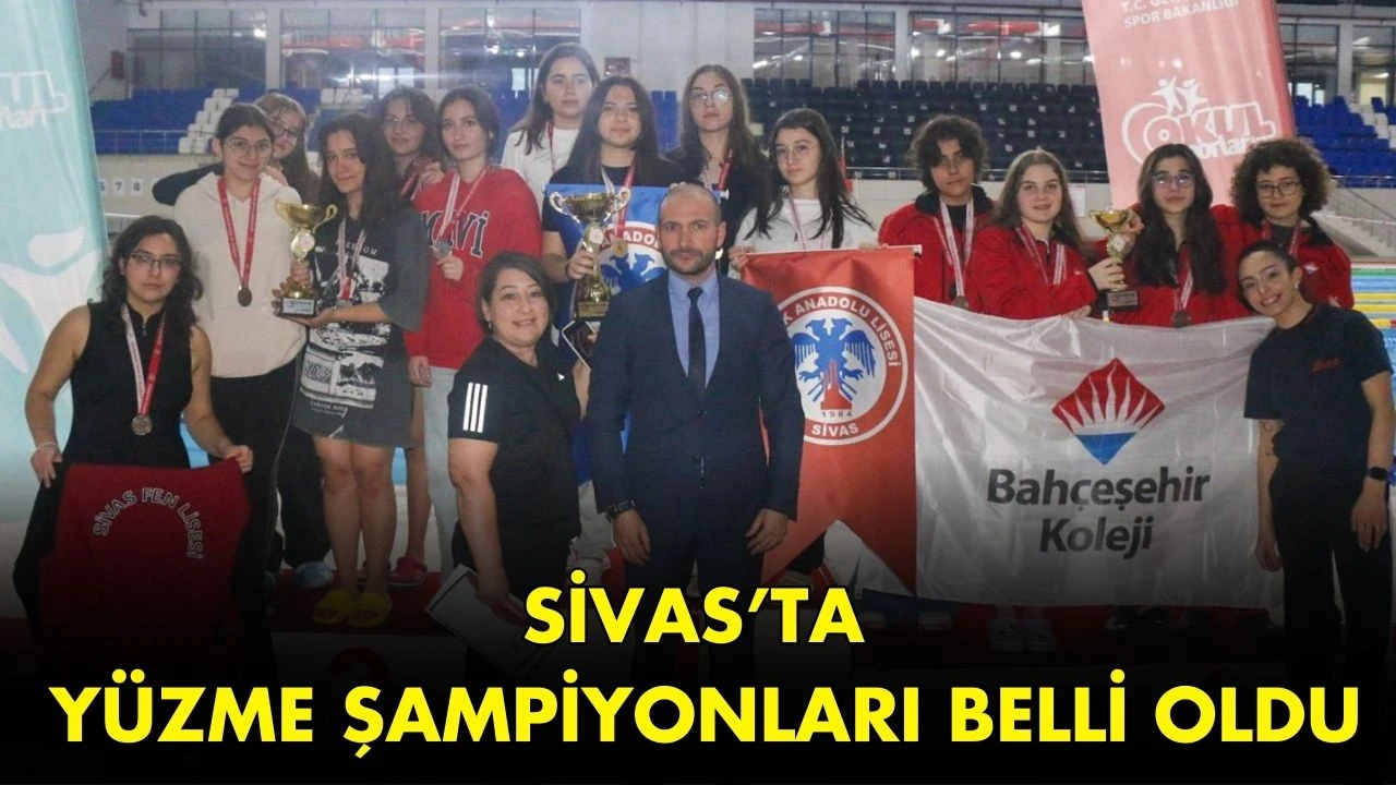 Sivas’ta Yüzme Şampiyonları Belli Oldu