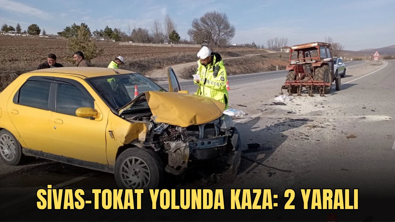 Sivas-Tokat Yolunda Kaza: 2 Yaralı