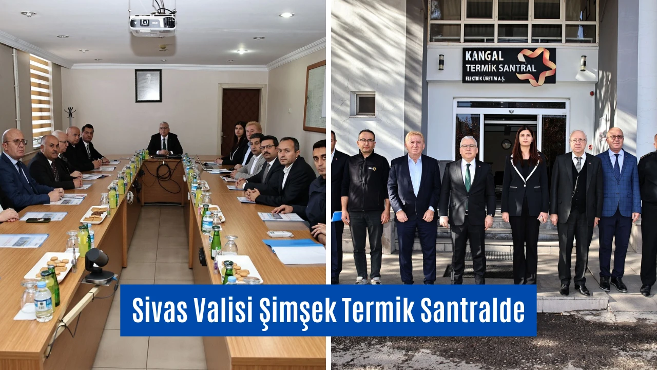 Sivas Valisi Şimşek Termik Santralde