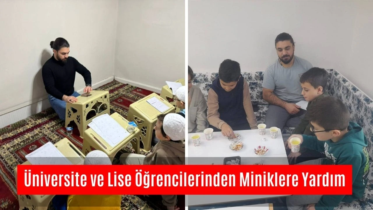 Üniversite ve Lise Öğrencilerinden Miniklere Yardım