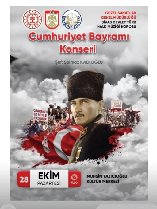 Cumhuriyet Sivas'ta Konserle Kutlanacak