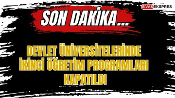 Devlet Üniversitelerinde İkinci Öğretim Programları Kapatıldı