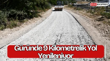 Güründe 9 Kilometrelik Yol Yenileniyor