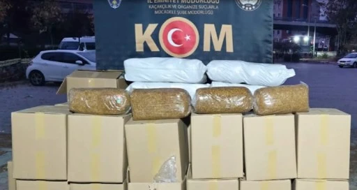 Kayseri'de 821 kilogram kaçak tütün ele geçirildi