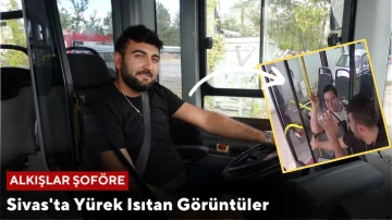 Sivas'ta Yürek Isıtan Görüntüler, Alkışlar Otobüs Şoförüne