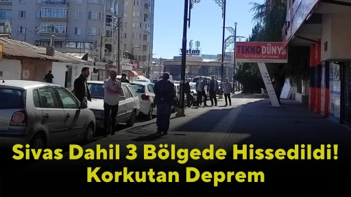 Son Dakika... Sivas Dahil 3 Bölgede Hissedildi, Korkutan Deprem