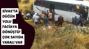 Sivas'ta Düğün Yolu Faciaya Dönüştü! Çok Sayıda Yaralı Var