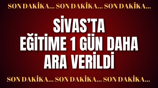 Sivas'ta Eğitime Bir Gün Daha Ara Verildi