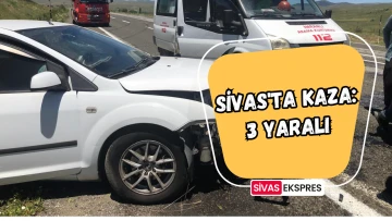 Sivas'ta Kaza: 3 Yaralı