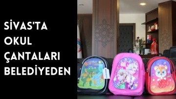 Sivas'ta Okul Çantaları Belediyeden