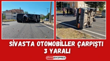 Sivas'ta Otomobiller Çarpıştı: 3 Yaralı