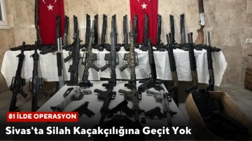 Sivas'ta Silah Kaçakçılığına Geçit Yok