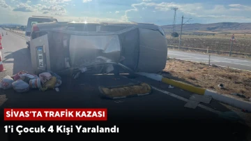 Sivas'ta Trafik Kazası: 4 Yaralı!