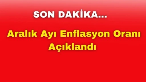 Son Dakika: Aralık Ayı Enflasyon Oranı Açıklandı