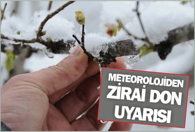 METEOROLOJİDEN ZİRAİ DON UYARISI