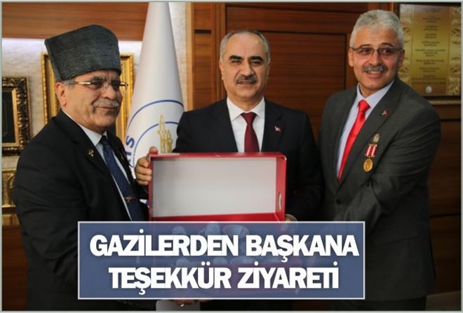 GAZİLERDEN BAŞKANA TEŞEKKÜR ZİYARETİ