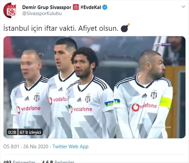 BEŞİKTAŞ´IN GÖNDERMESİNE SİVASSPOR´DAN CEVAP