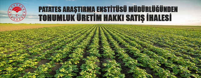 Patates Araştırma Enstitüsü Müdürlüğünden tohumluk üretim hakkı satış ihalesi